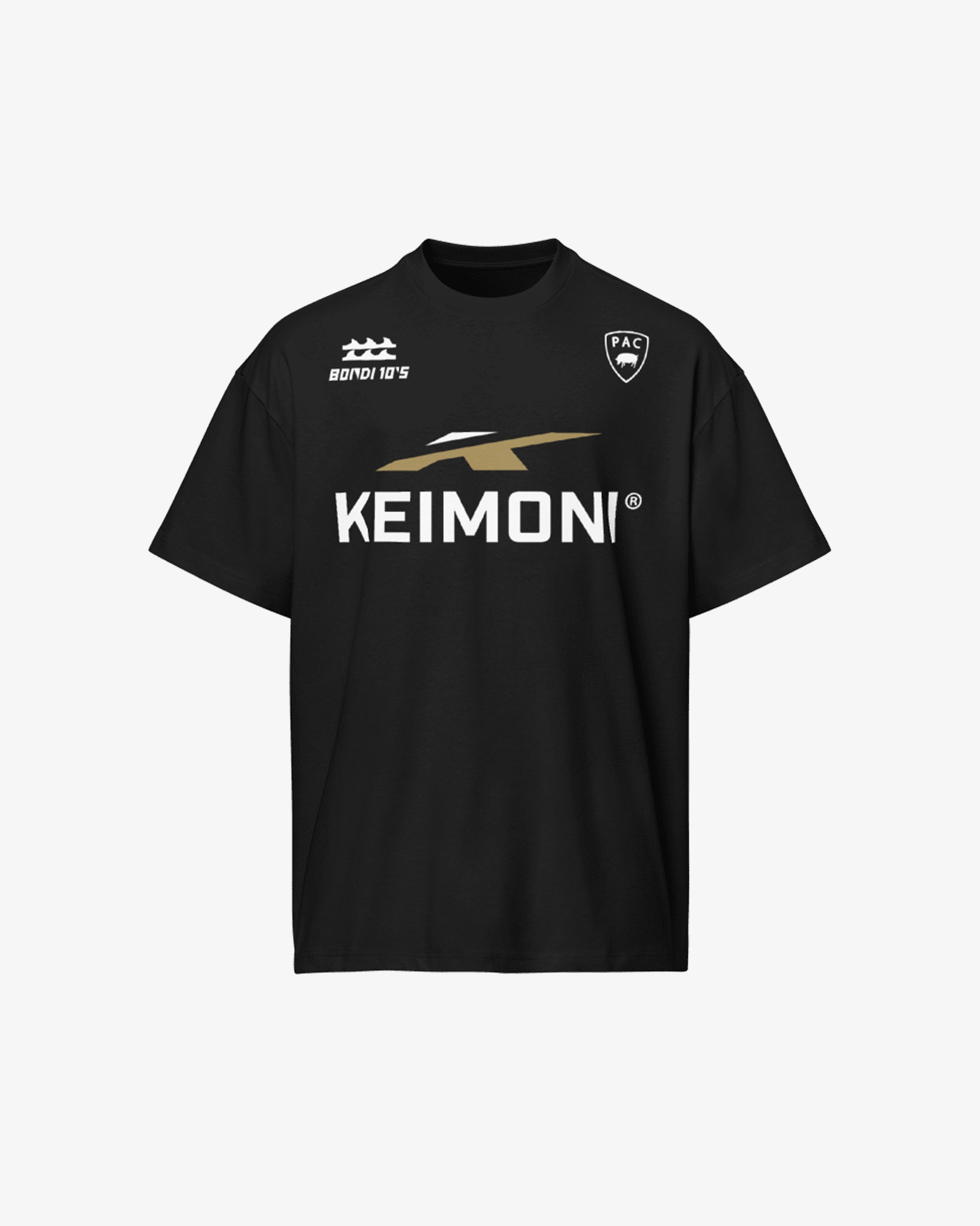 KEIMONI® x PAC™ BONDI 10s BOX TEE - Black