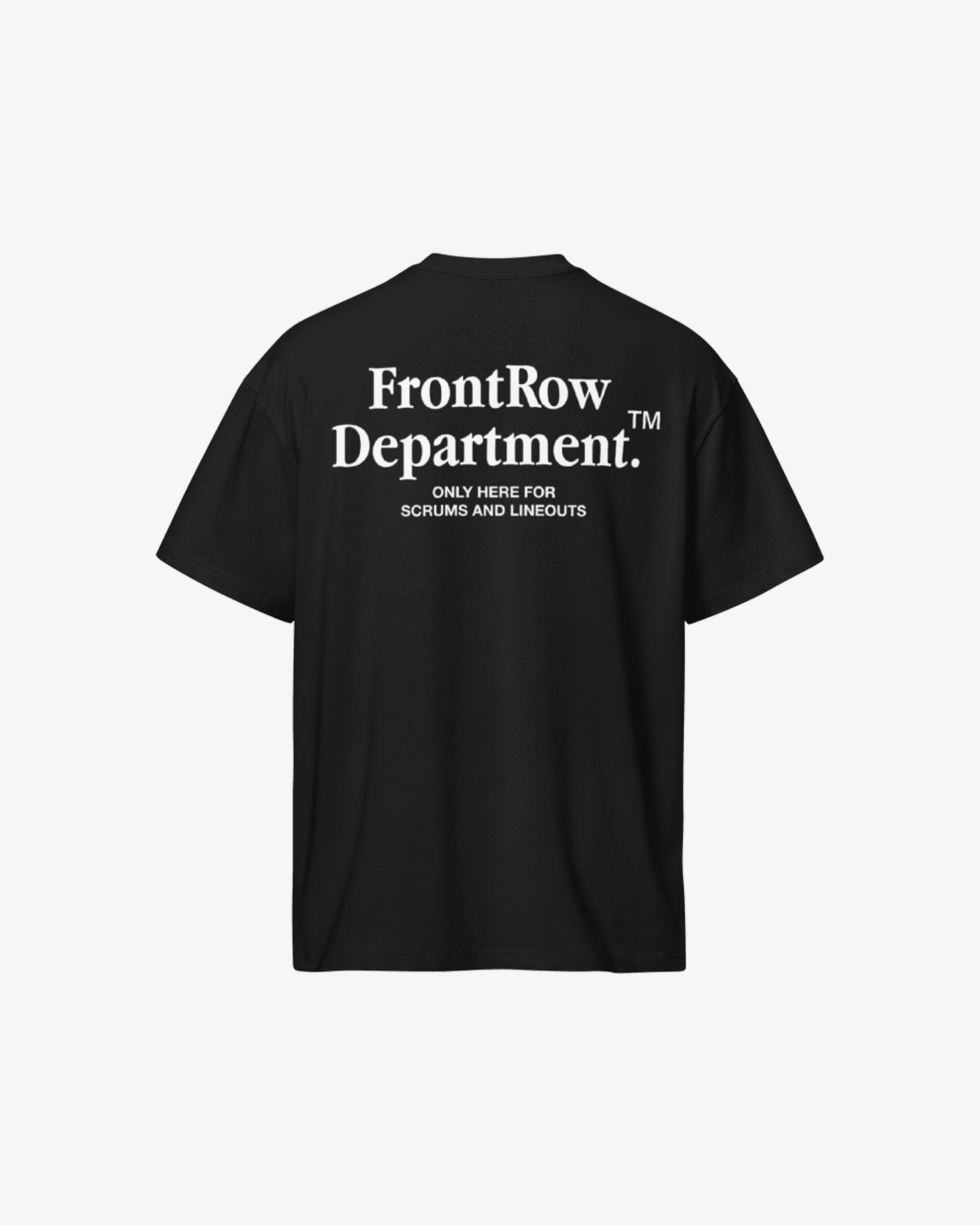FrontRow Department™ SCRUMS & LINEOUTS BOX TEE - Black