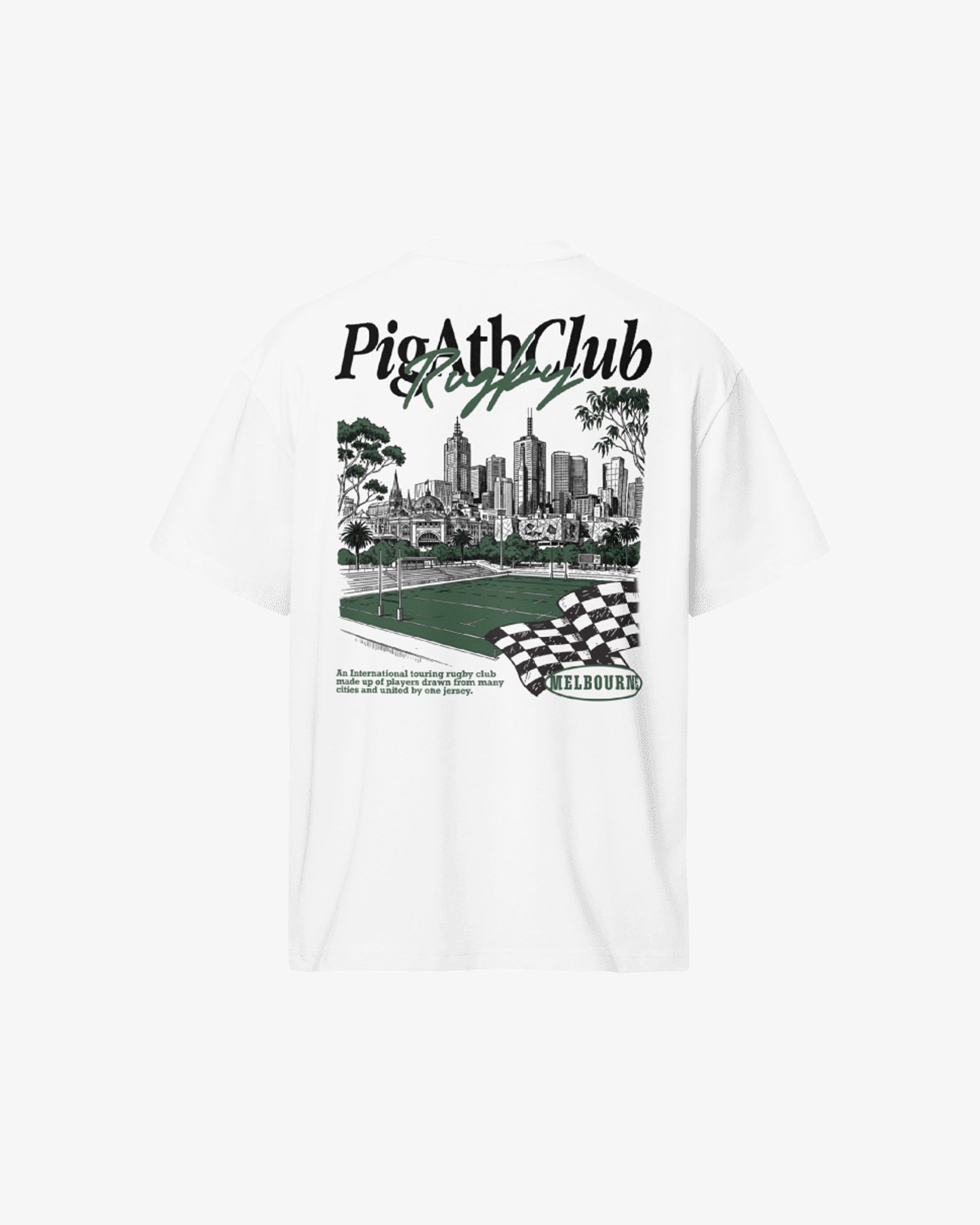 PigAthleticClub™ MELBOURNE MADE BOX TEE - White