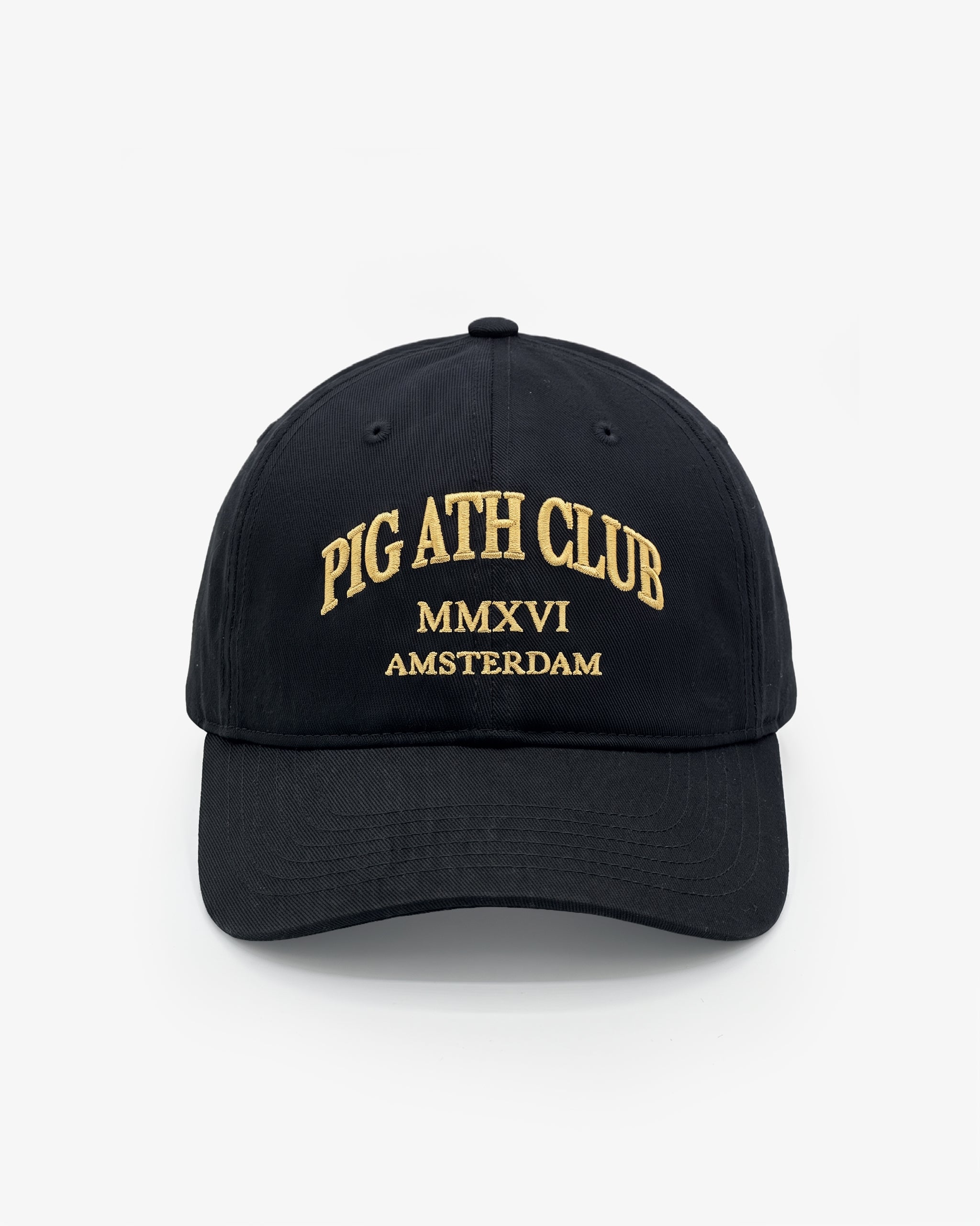 PigAthleticClub™ AMSTERDAM DAD CAP STRAPBACK - Black